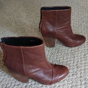 Rag and Bone newbury ankle brown boots in cowhide leather size US 8